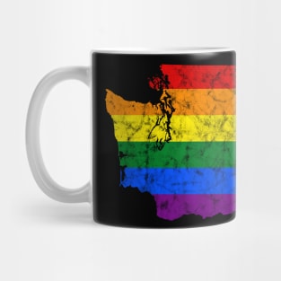 Washington State LGBT Rainbow Flag Mug